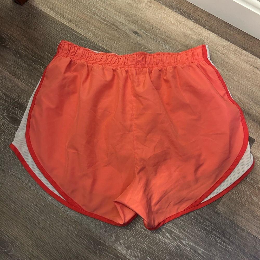 Nike Women's Bright Coral Athletic Shorts - Picture 2 of 3